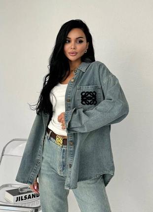 Сорочка джинсова