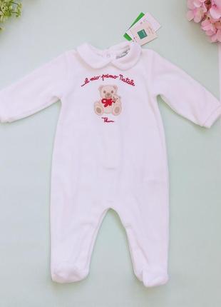 Велюровый человечек 3-6 месяцев