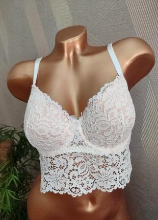 Красивый бюстик балконет уплотнённая чашка на косточках