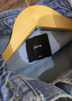 Джинсовая куртка рубашка удлиненная в стиле zara5 фото