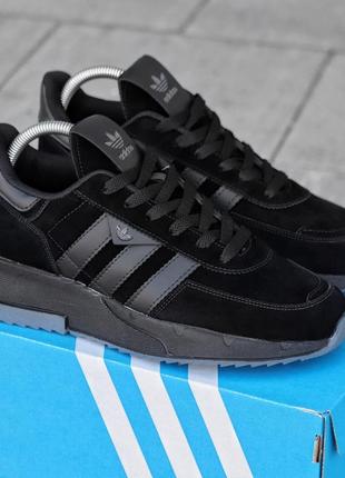 Мужские черные спортивные кроссовки adidas