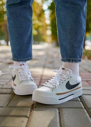 Nike court legacy lift white