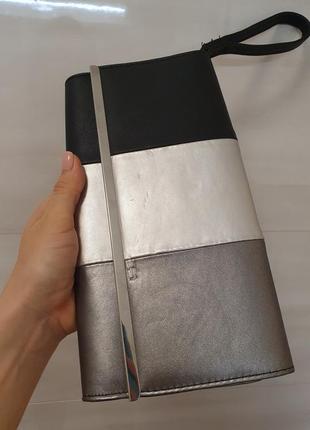 Клатч испанского бренда bijou brigitte, черно-серебряный