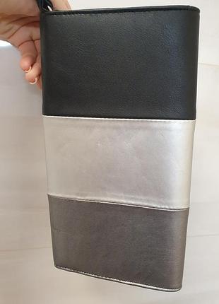 Клатч испанского бренда bijou brigitte, черно-серебряный