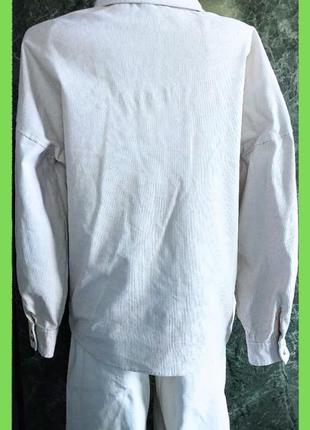 Женская светлая рубашка - куртка шакет shacket р.м 100% хлопок, mango6 фото