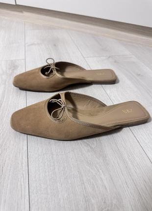 Мюли шлепанцы zara