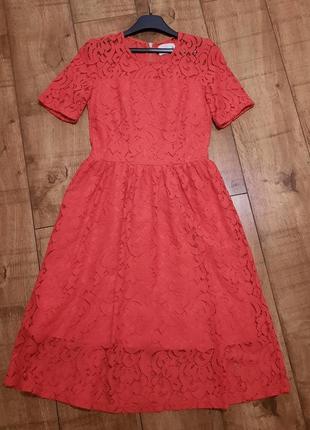 Платье вечернее красное holly&whyte  xs