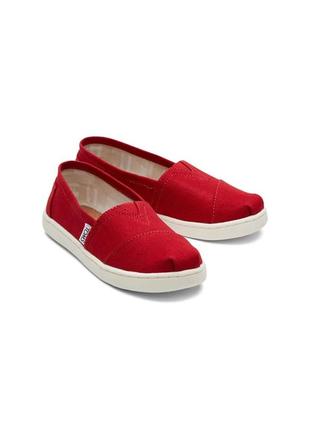 Червоні дитячі кеди сліпони toms 31 розміру