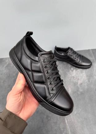 Чоловічі шкіряні черевики tsevo чорні | класичні черевики для чоловіків5 фото
