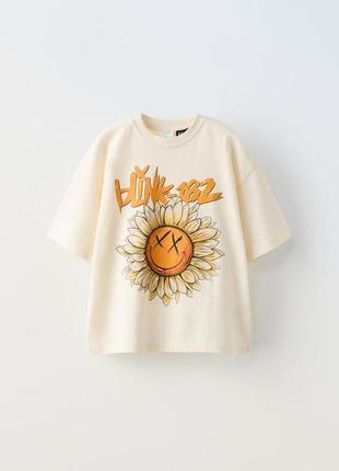 Футболка на девочку бежевая zara new