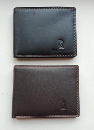 Портмоне гаманець borgo etruschi натуральна шкіра чорний коричневий комбінований6 фото
