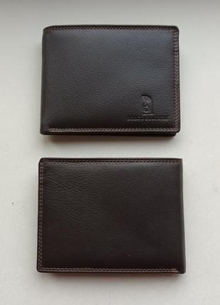 Портмоне гаманець borgo etruschi натуральна шкіра чорний коричневий комбінований3 фото
