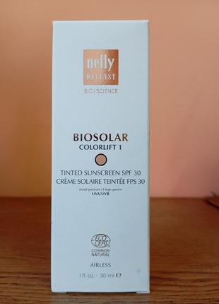Nelly de vuyst biosolar colorlift 1 сонцезахисний крем з тоном спф 30