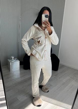 Теплый плюшевой костюм