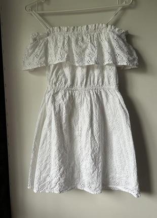 Біла сукня із прошви на дівчину 12-13 років плаття9 фото
