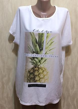 Белая блуза f&f , р.20(56)