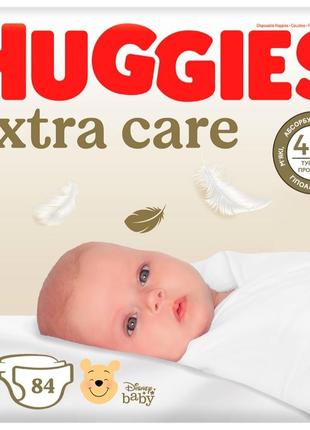 Подгузники huggies extra care 1 (2-5 кг) 84 шт