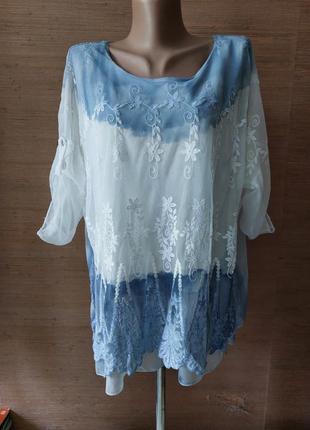 ❤️🦋💛 оригинальная блузка ажур градиент