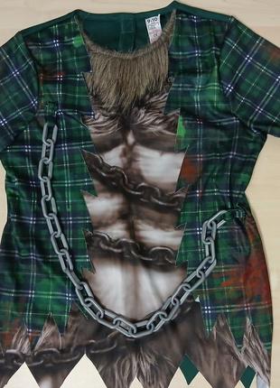 Кофта перевертня оборотня вовка монстра на 9-10 років з ланцюгом оборотень на хеловін, хелловін, гелловін halloween