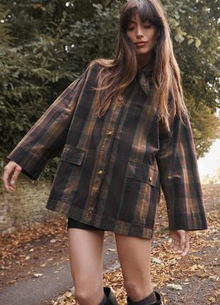 Тренч в клетку с шарфом zara new