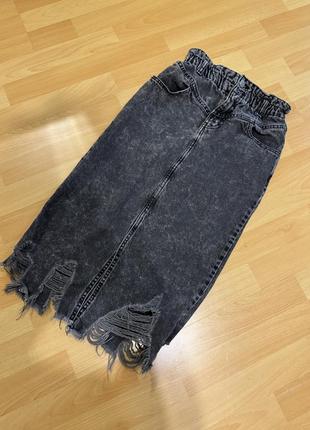 Джинсовая юбка bershka