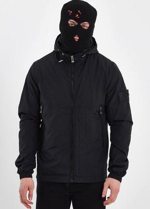 Ветровка мужская stone island черная и белая