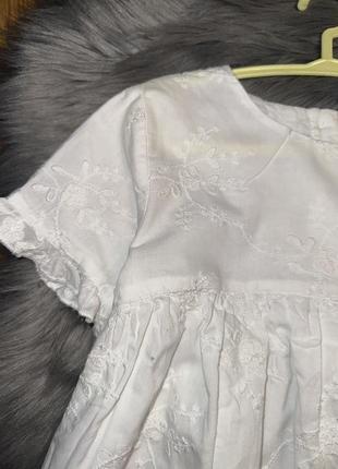 Невероятная стильная белоснежная туника с вышивками для девочки 3/4р tu2 фото