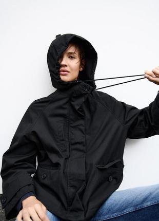 Парка жіноча чорна zara new