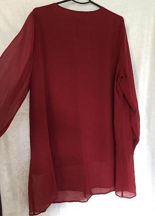 Evans туніка блуза батал бордовий теракот 9