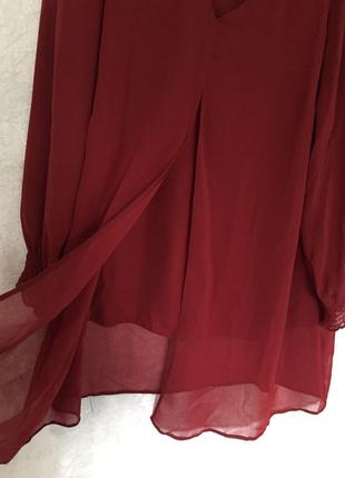 Evans туніка блуза батал бордовий теракот 4