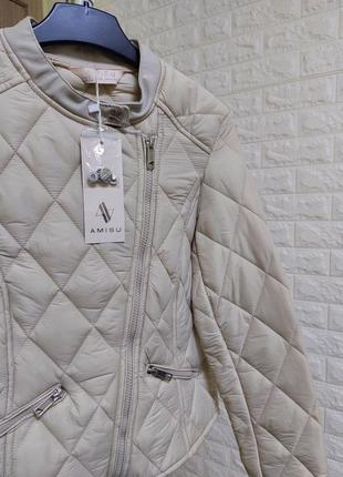 Куртка amisu, розмір 34/42/xs жіноча, бежева, осінь/весна3 фото