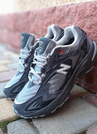 New balance 725 ml725 темно сірі кросівки кеди чоловічі нью баланс осінні зимові термо теплі на флісі відмінна якість замшеві