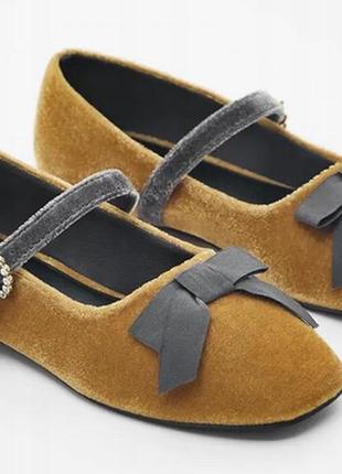 Zara , дитячі (дівчачі) замшеві балетки розмір 29