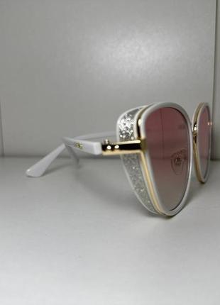 Жіночі сонцезахисні окуляри кішечки white8 фото