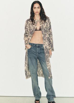 Пальто женское жаккардовое металлизированное zara new