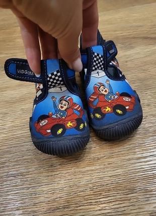 Тапочки текстильные viggami тапочки в садик/для дома и прогулок, машинки