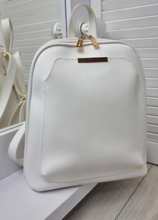 Жіночий шикарний та якісний рюкзак сумка для дівчат білий5 фото