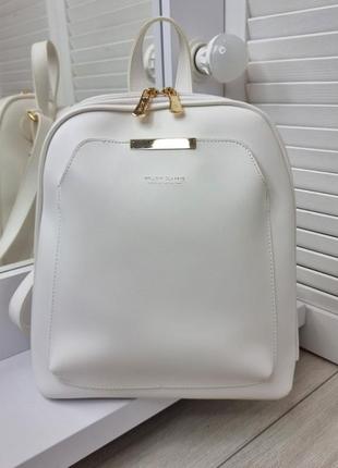 Жіночий шикарний та якісний рюкзак сумка для дівчат білий3 фото