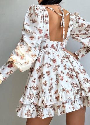 Неймовірна сукня міні з пишною спідницею та драпіруванням на талії8 фото