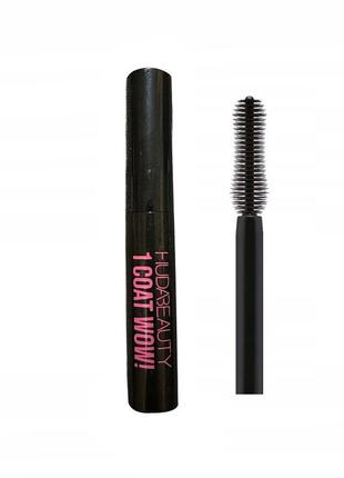 Huda beauty 1 coat wow! extra volume and lifting mascara туш для вій2 фото