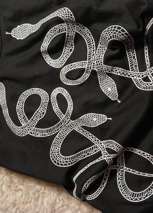 Боди черное, боди готическое, боди со змеями