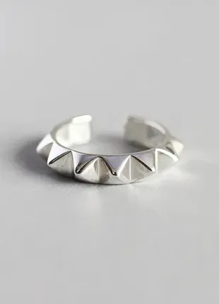Серебряное кольцо в стиле панк2 фото