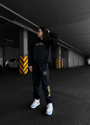 Спортивний костюм jordan paris чорний Шорті найк джордан
