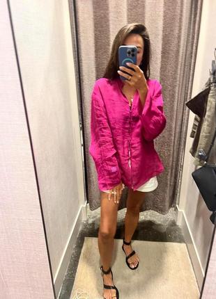 Лляна сорочка massimo dutti