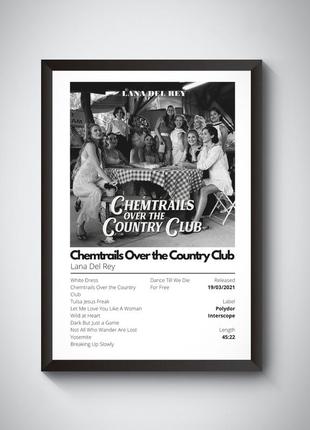 Постер в рамке lana del rey - chemtrails over the country club / лана дель рей2 фото