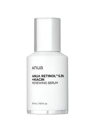 Оновлююча сироватка з ретинолом та ніацинамідом anua - nano retinol 0.3% + niacin renewing serum