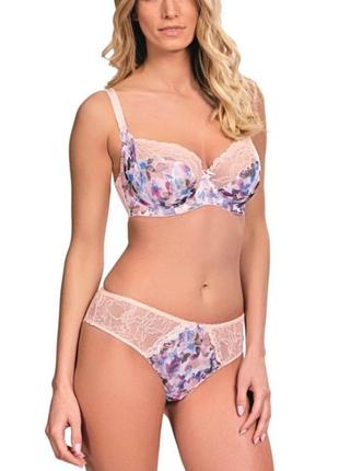 75h розкішний комплект бюстгальтер балконет і трусики на пишні стегна