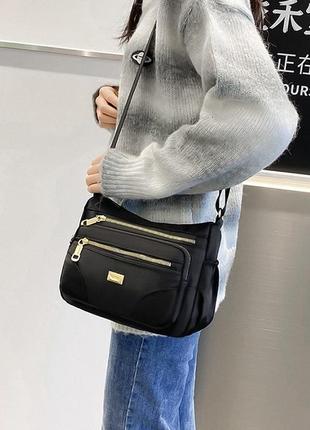Женская сумка 2023 кросс-боди черная5 фото