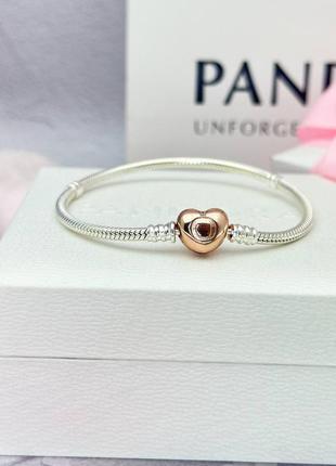 Срібний браслет із застібкою rose