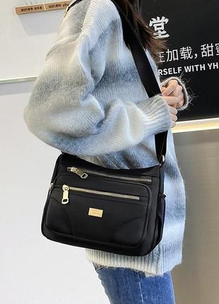 Женская сумка 2023 кросс-боди черная2 фото